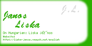 janos liska business card